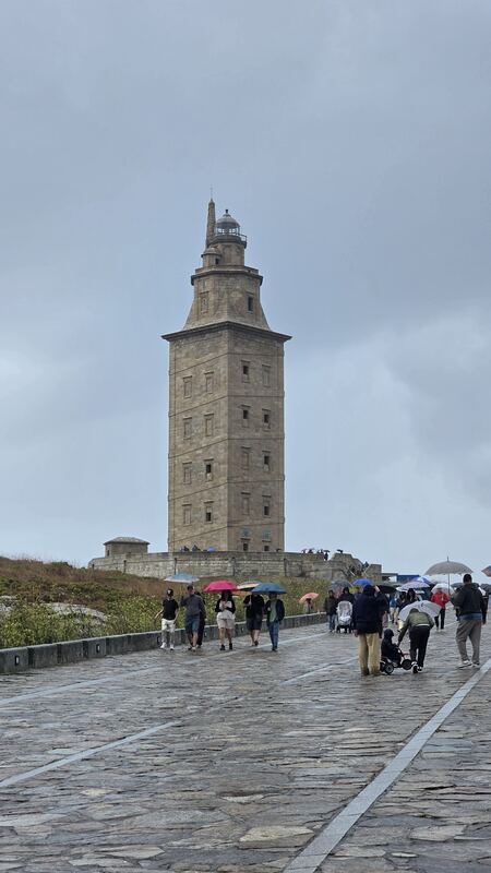 The Tower of Hercules in the rain, A Coruña