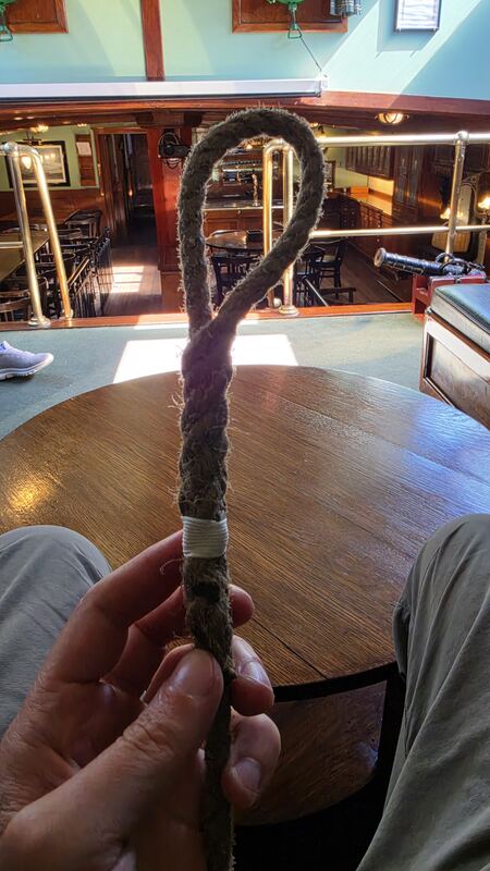 An eye splice from the afternoon lesson
